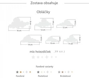 Nálepka na stenu, Obláčiky a hviezdičky