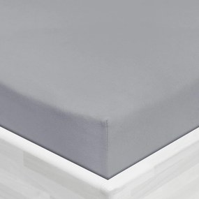 Jersey napínacie prestieradlo JR-028 Svetlo sivé 200 x 200 - výška 20 cm