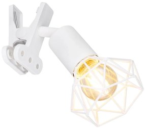 Globo 54802WK - Nástenná lampa s klipom XARA I 1xE14/40W/230V biela