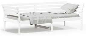 Denná posteľ biela 80x200 cm borovicový masív 842867