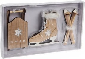 Set zimných ozdôb – prírodný set 9 cm