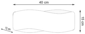 Nástenné svietidlo Tila, 1x biele kovové tienidlo, (40 cm)