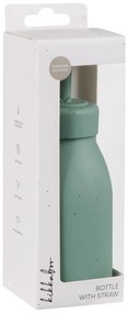 Fľaša so slamkou Platinum Silicone Sage