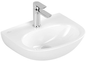 VILLEROY &amp; BOCH O.novo závesné umývadielko s otvorom, bez prepadu, 450 x 360 mm, biela alpská, 43404601