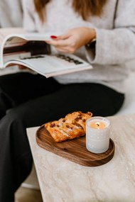 Bella Rose Dřevěný servírovací tácek Ořech Srdíčko – menší