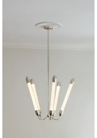 Oceľové závesné svietidlo v striebornej farbe so skleneným tienidlom ø 86 cm Lemon Squeeze – UMAGE