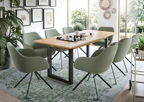 Rozkladací jedálenský stôl Seattle 150x90 cm, dub artisan/antracit