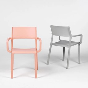 TRILL ARMCHAIR záhradná stolička s podrúčkami grigio