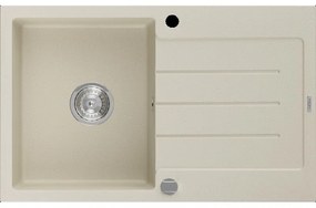 Mexen Bruno granitový jednokomorový drez s odkvapkávačom 795 x 495 mm, béžová - 6513791010-69