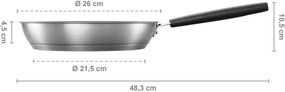 Fiskars Hard Face Steel Steel Panvica 26cm 1052246
