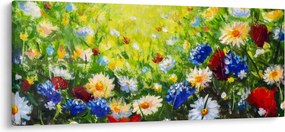 Obraz divokých kvetov (120x50 cm)