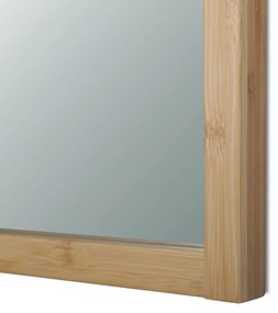 Nástenné zrkadlo B044 NAT, bambus, L