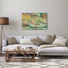 Obraz - Childe Hassam, Oyster Sloop, Cos Cob, reprodukcia (90x60 cm)