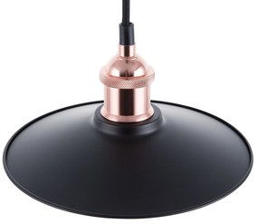 Závesná kovová lampa čierna SWIFT S Beliani