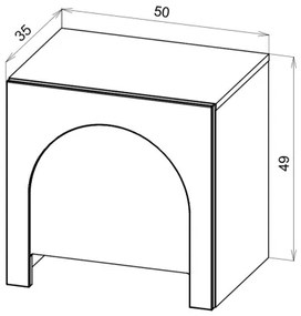 Nočný stolík NIO antracit