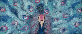 Obraz maľovaného páva (120x50 cm)