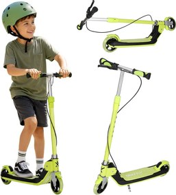 KIK Detská skladacia kolobežka Trike Fix, LED kolesá, neónovo zelená