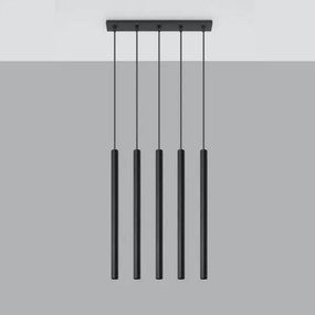 Sollux SL.0472 - Luster na lanku PASTELO 5 5xG9/8W/230V čierna
