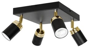 Bodové svietidlo RENO 4xGU10/8W/230V čierna/zlatá