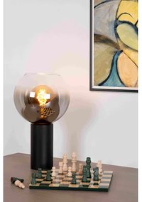 Lucide 45502/01/30 - Stolná lampa MARIUS 1xE27/40W/230V čierna