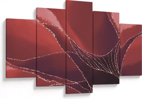 Obraz - Červená abstraktná kvetina N⁰2 (150x105 cm)