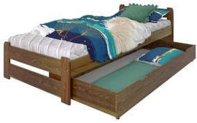 Maxi-Drew Manželská posteľ EURO (dub) - 200 x 80 cm + rošt