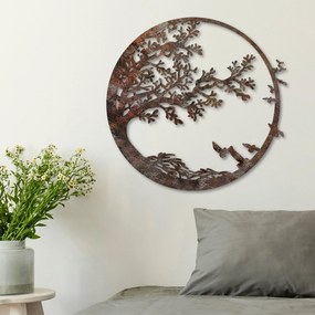 Nástěnná kovová dekorace Rusty Tree vícebarevná