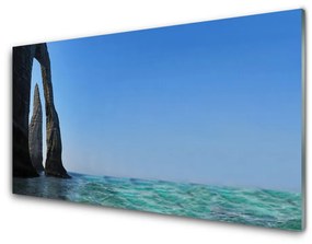 Skleneny obraz Skala more príroda 120x60 cm