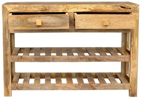 furniture-nabytek.cz - Konzolový stolík so šuplíkmi 110x76x35 z masívu mango