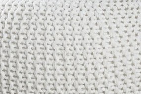 PUF pletený white