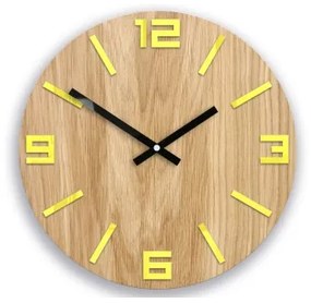 Sammer Arabské žlté drevené hodiny 33 cm ArabicWoodYellow