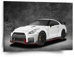 Sablio Obraz Nissan GTR 35 Sivý - 150x110 cm