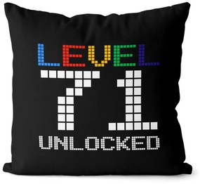 Vankúš Level unlocked (vek: 71, Velikost: 40 x 40 cm)