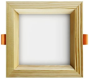APLED -LED Podhľadové SQUARE WOODLINE LED/6W/230V 4000K 12x12 cm borovica masív