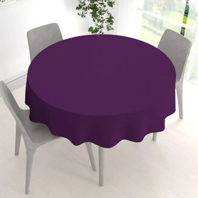 Biante Dekoračný okrúhly obrus Rongo RG-064 Tmavo fialový Ø 130 cm