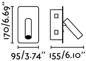 FARO 62114 - LED Nástenné bodové svietidlo SUAU LED/3W/230V zlatá