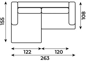 PROXIMA.store - Rohová sedačka plocha spania 138x215 - LATTE TYP ROHU: Pravý, SKUPINA LÁTOK: Skupina 1