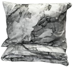 Obliečky bavlnený satén Minerál sivý 200x140cm+90x70cm TiaHome