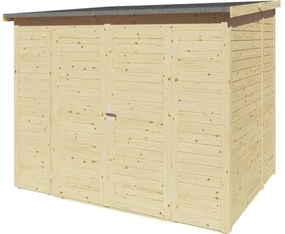 Drevený záhradný domček Bertilo Timmo 4 prírodný 239x181 cm vr. podlahy