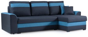 Rohová sedačka Maxtom (tmavomodrá + modrá) (P). Vlastná spoľahlivá doprava až k Vám domov. 630013