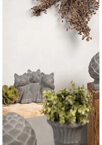 Šedá dekorácia socha 3 mačky Cat Grey - 22*10*16 cm
