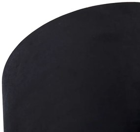 Stropné svietidlo s čiernym a zlatým zamatovým tienidlom 25 cm - Combi Black