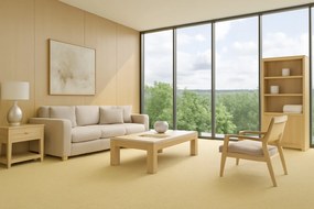 Tapibel, Metrážny koberec Cobalt SDN 64090 - AB žlto-zelený, záťažový, na mieru, šíře 4m, žltá, ab (mriežka), chodba / predsieň