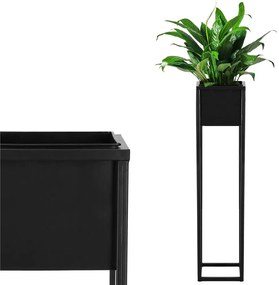 Kvetináč so stojanom 100 cm – čierny SPRINGOS BOLD GA0189