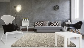 Luxusné koberce v béžovej farbe s ornamentom 140 x 200 cm