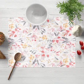 Biante Dekoračné prestieranie na stôl Leona LN-126 Červené a žlté lístky 30x40 cm