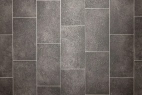 PVC podlaha Bingo Galerie 599 dlažba, grafitová