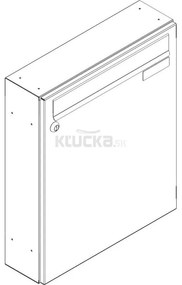 SJ 370/330 poštová schránka jednostranná RAL, RAL 9006 / Strieborná