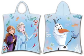 Modré froté detské pončo Frozen 2 – Jerry Fabrics