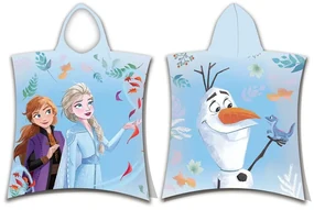 Modré froté detské pončo Frozen 2 – Jerry Fabrics